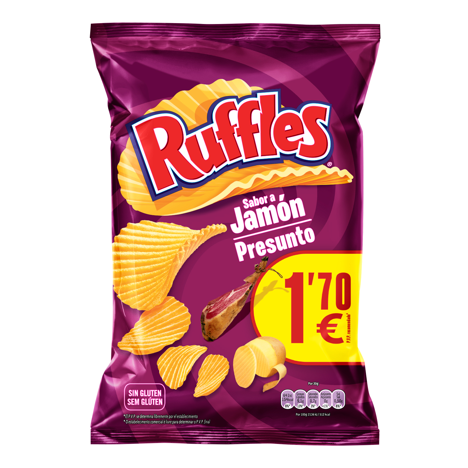 Ruffles Jamón